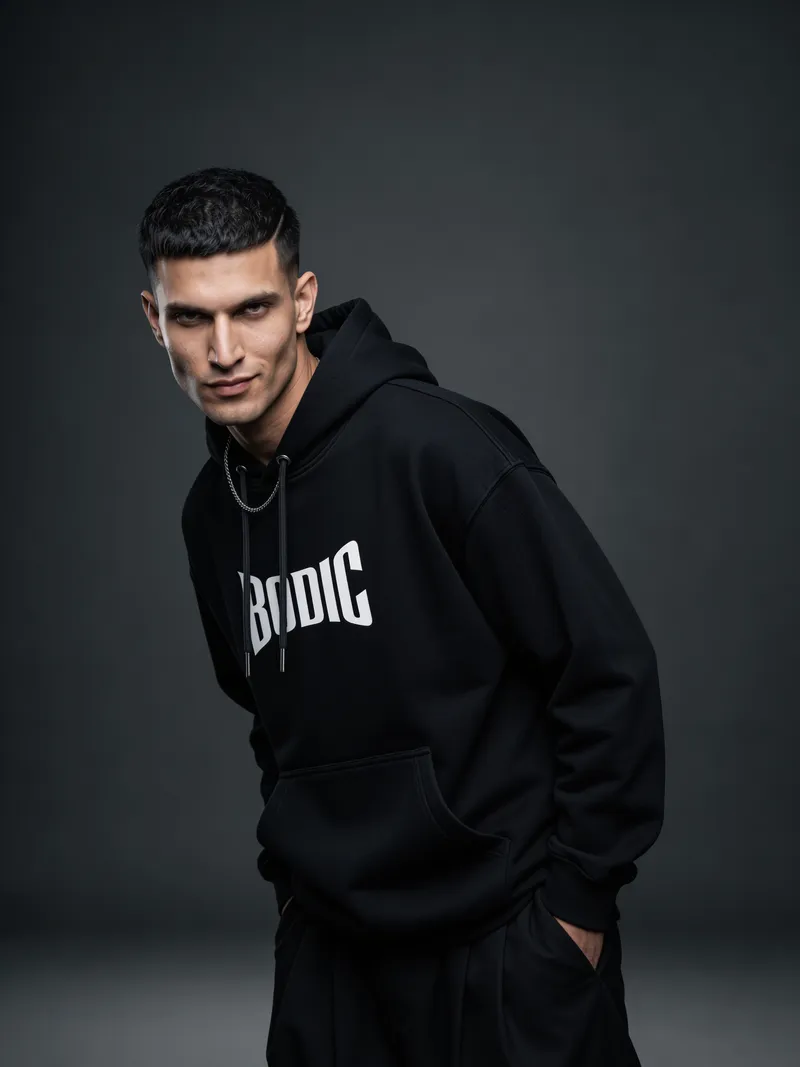 BODIC Black Panther Graphic Oversized Hoodie – 420 GSM Heavyweight