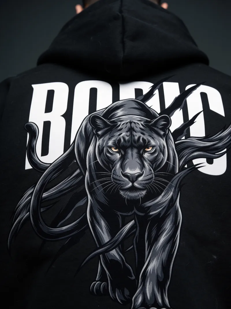 BODIC Black Panther Graphic Oversized Hoodie – 420 GSM Heavyweight